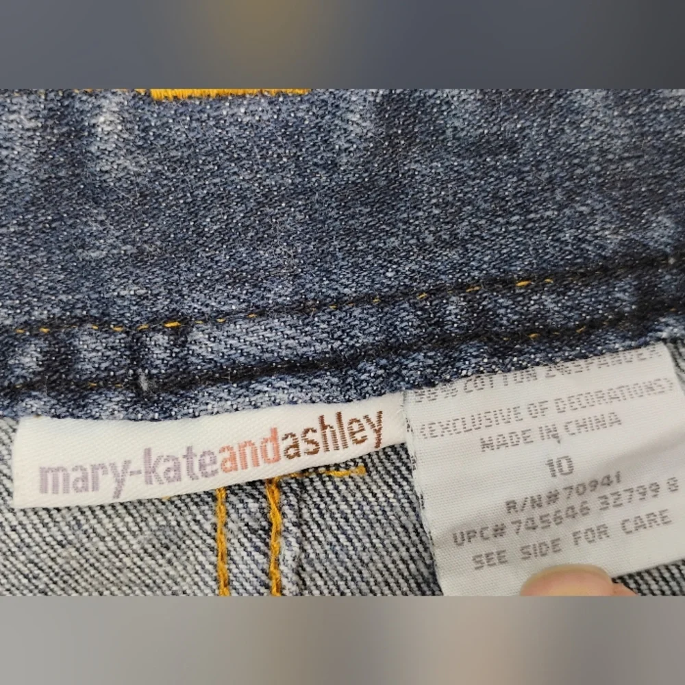 Mary Kate & Ashley Denim Skirt Distressed Girl's Sz 10 Embellishments Sequins